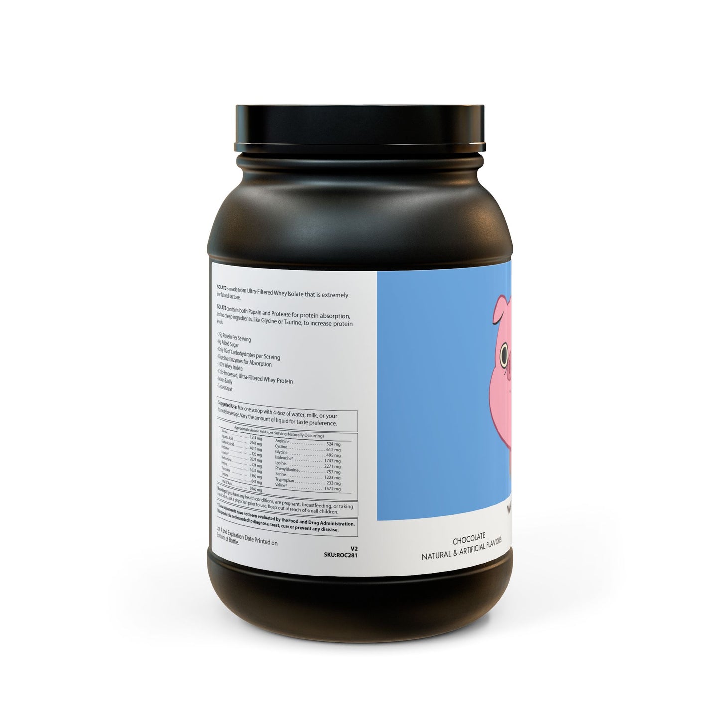 Porcodio® Healthy Line 乳清分离蛋白补充剂(907克,2磅)美国独家