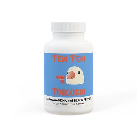 Porcodio® Healthy Line Ashwagandha and Black Pepper Supplement (60 capsules) USA EXCLUSIVE