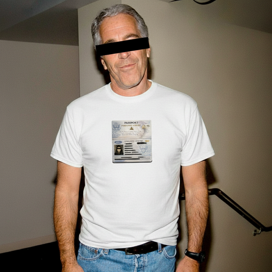 Porcodio® Luxury Censored Epstein Files PassPort Inspired Unisex organic cotton t-shirt