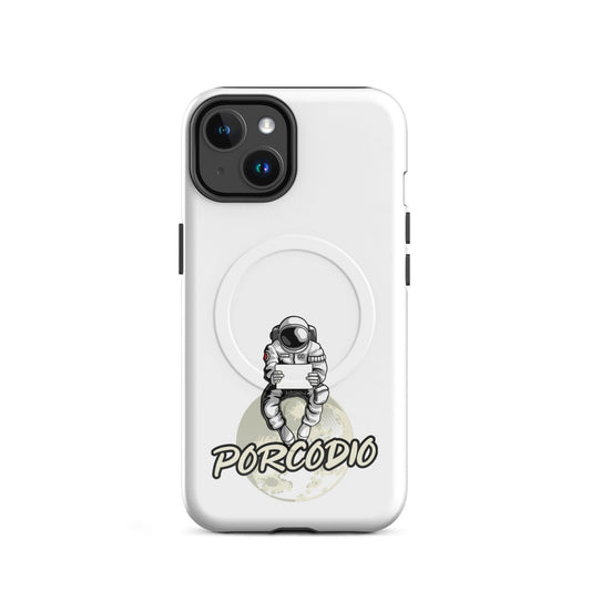 T-shirt Porcodio Circolare abbinata a cover iPhone Porcodio doppio strato in stile streetwear ironico
