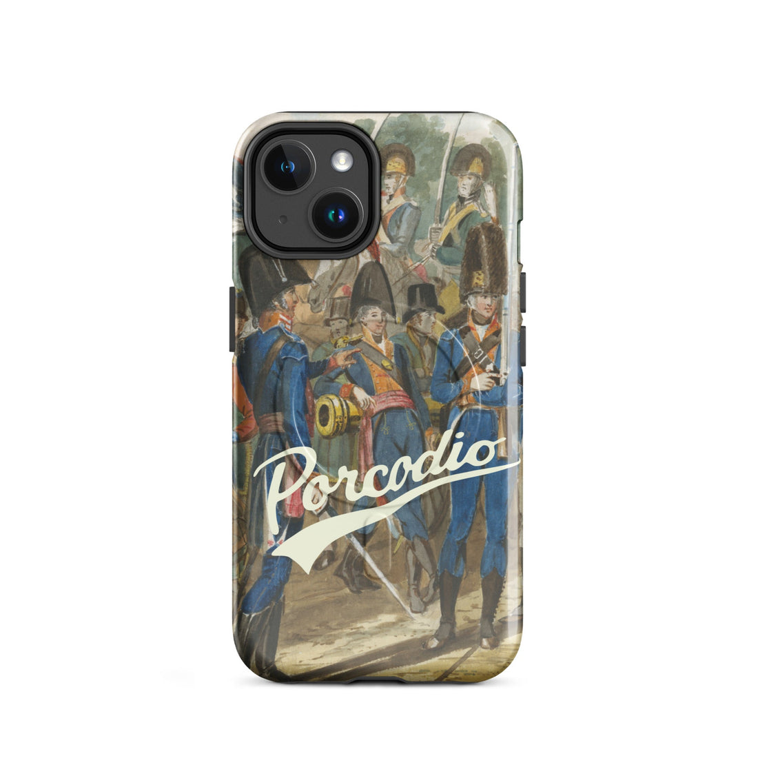 T-shirt Porcodio e Brioche abbinata a protezione custodia Porcodio per iPhone in un look streetwear pop e ironico