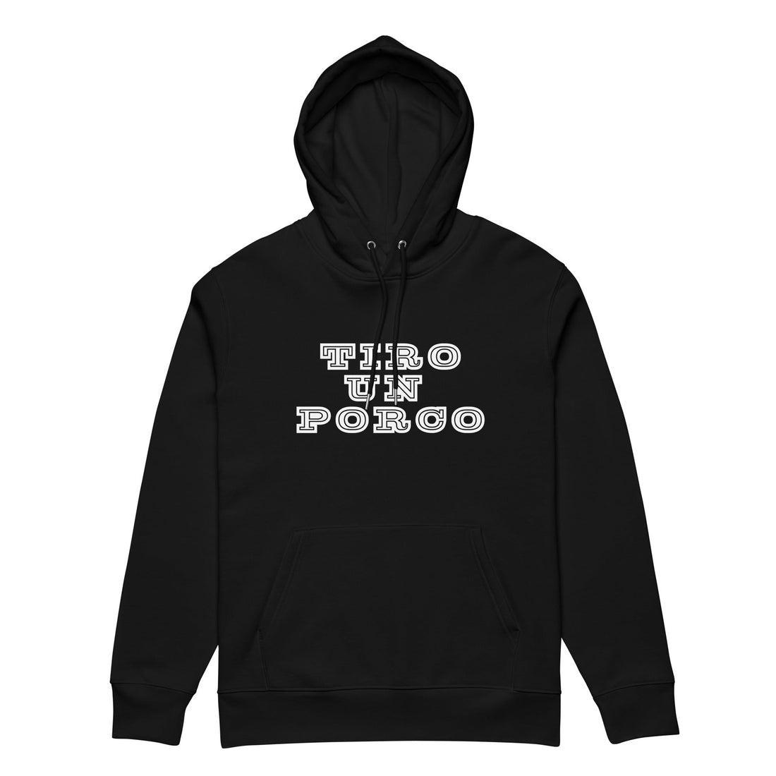 Persona che indossa una semplicemente porco felpa unisex in stile streetwear con look urban e grafica ironica