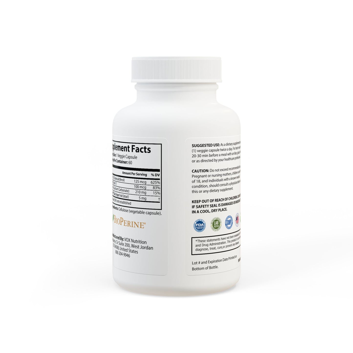 Porcodio® Healthy Line Vitamin K2 + D3 Supplement (60 Capsules) USA EXCLUSIVE 
