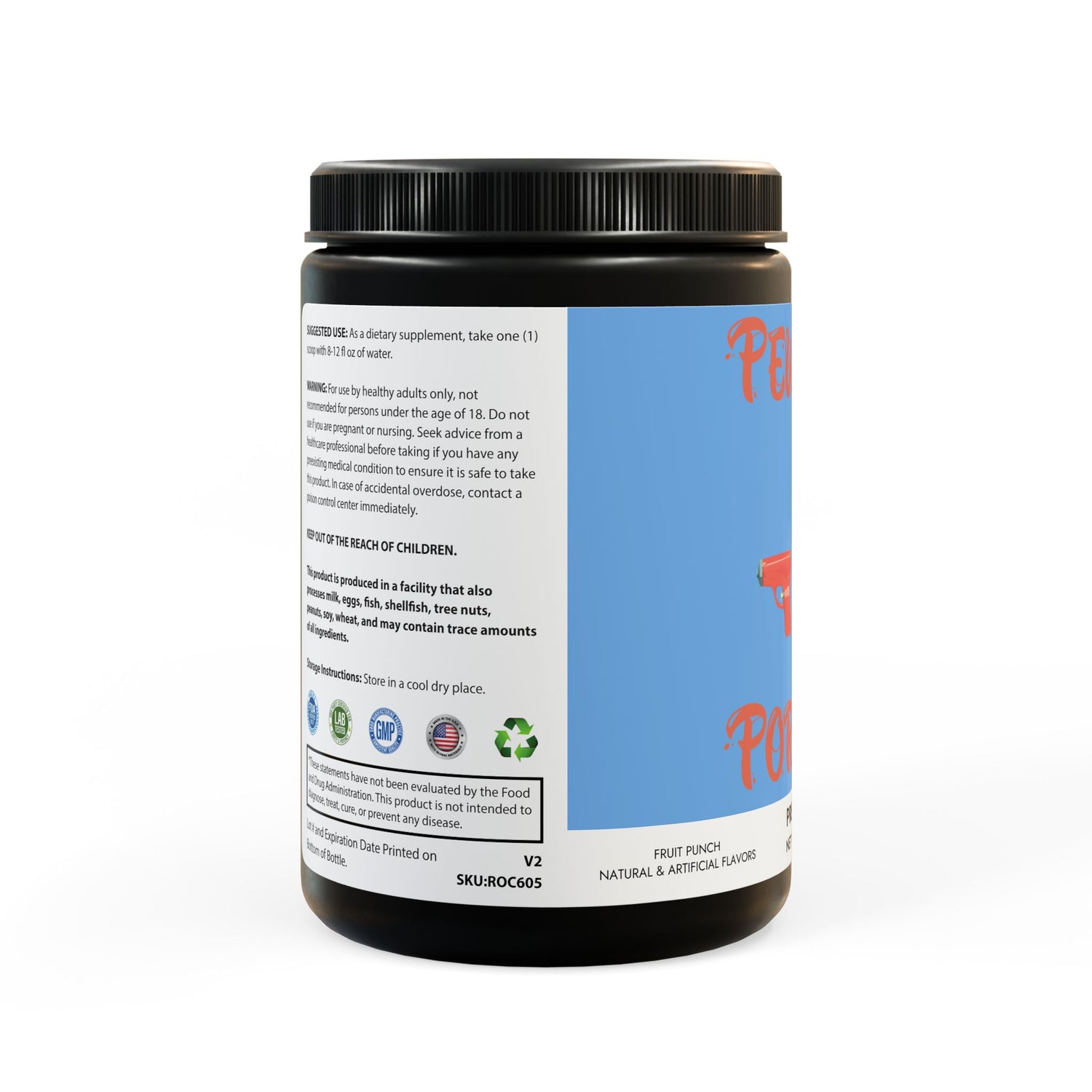 Porcodio® Healthy Line Pre-Workout Supplement, Fruit Punch (204g, 7.1oz) U.S.A EXCLUSIVE