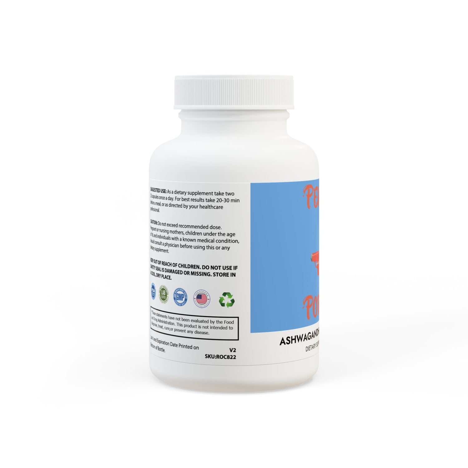 Porcodio® Healthy Line Ashwagandha and Black Pepper Supplement (60 capsules) U.S.A EXCLUSIVE