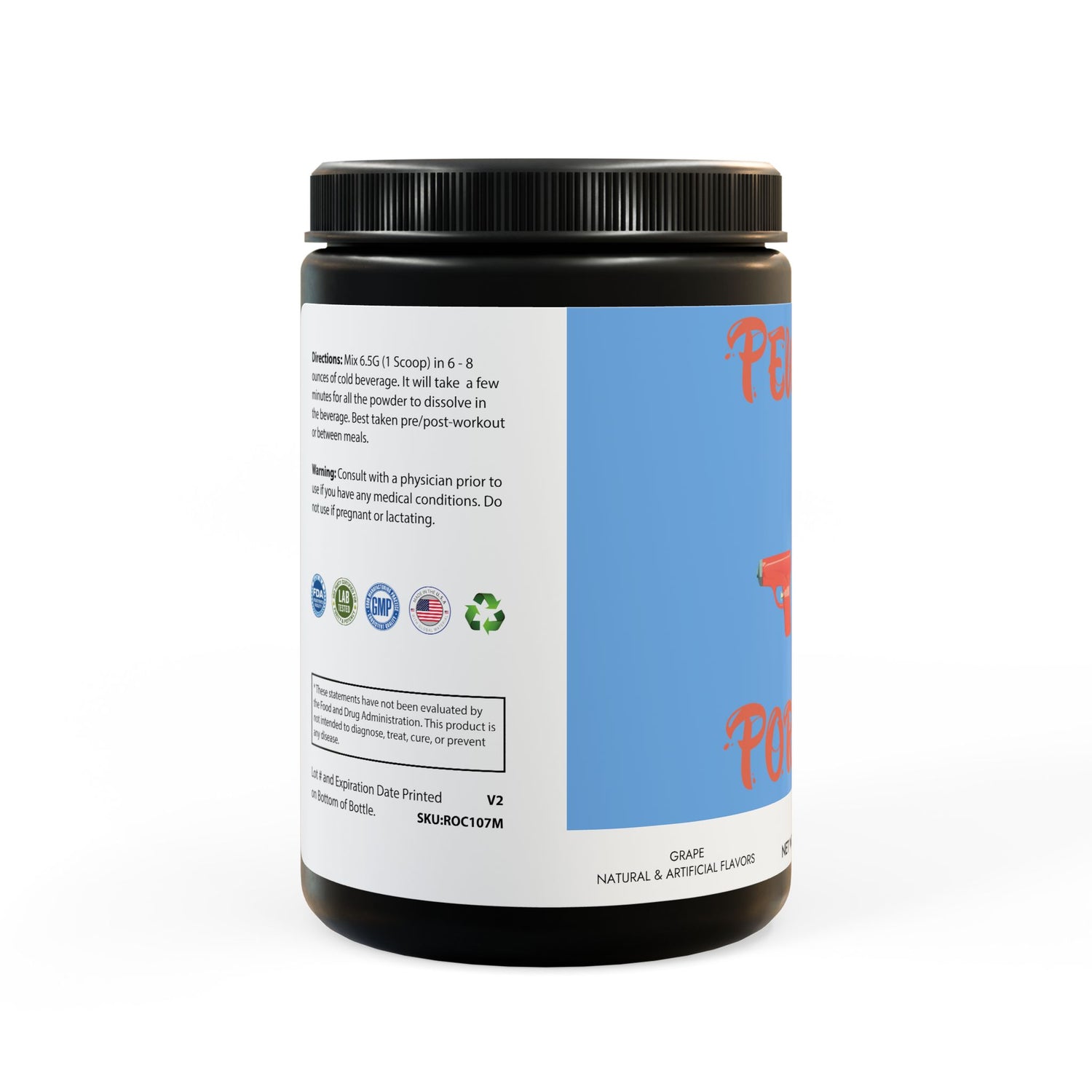 Porcodio® Healthy Line BCAA Supplement, Grape (325g, 11.46oz, 50 servings) U.S.A EXCLUSIVE