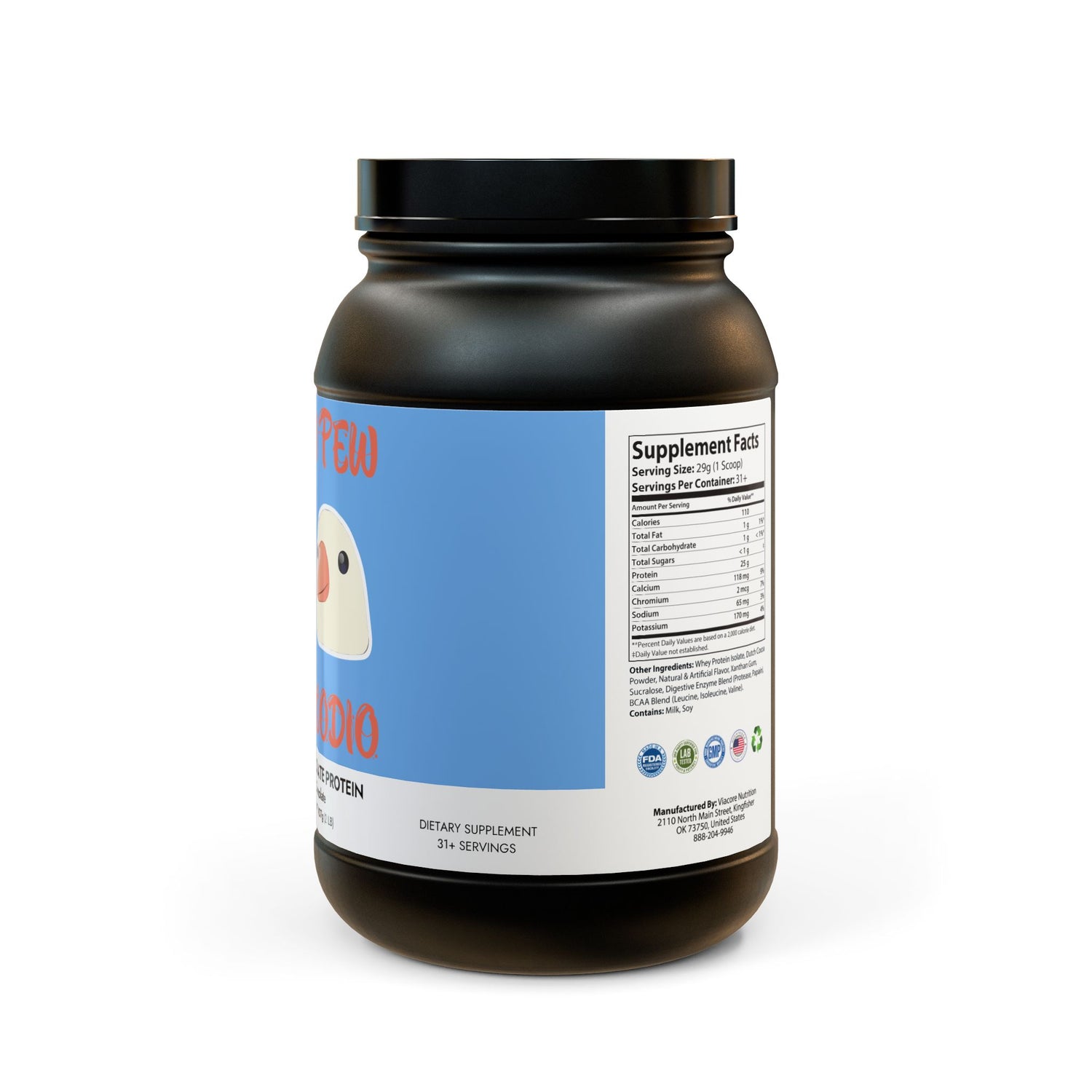 Porcodio® Healthy Line Whey Isolate Protein Supplement (907g, 2lb) U.S.A EXCLUSIVE