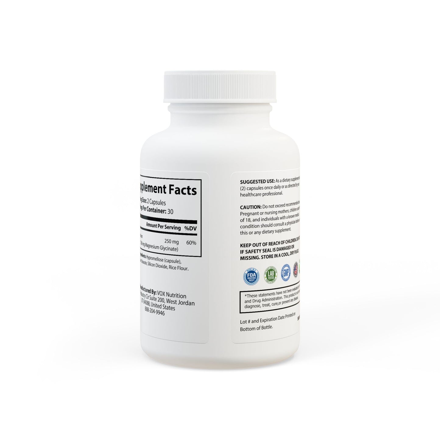 Porcodio® Healthy Line Magnesium Glycinate Supplement (60 Capsules) USA EXCLUSIVE 