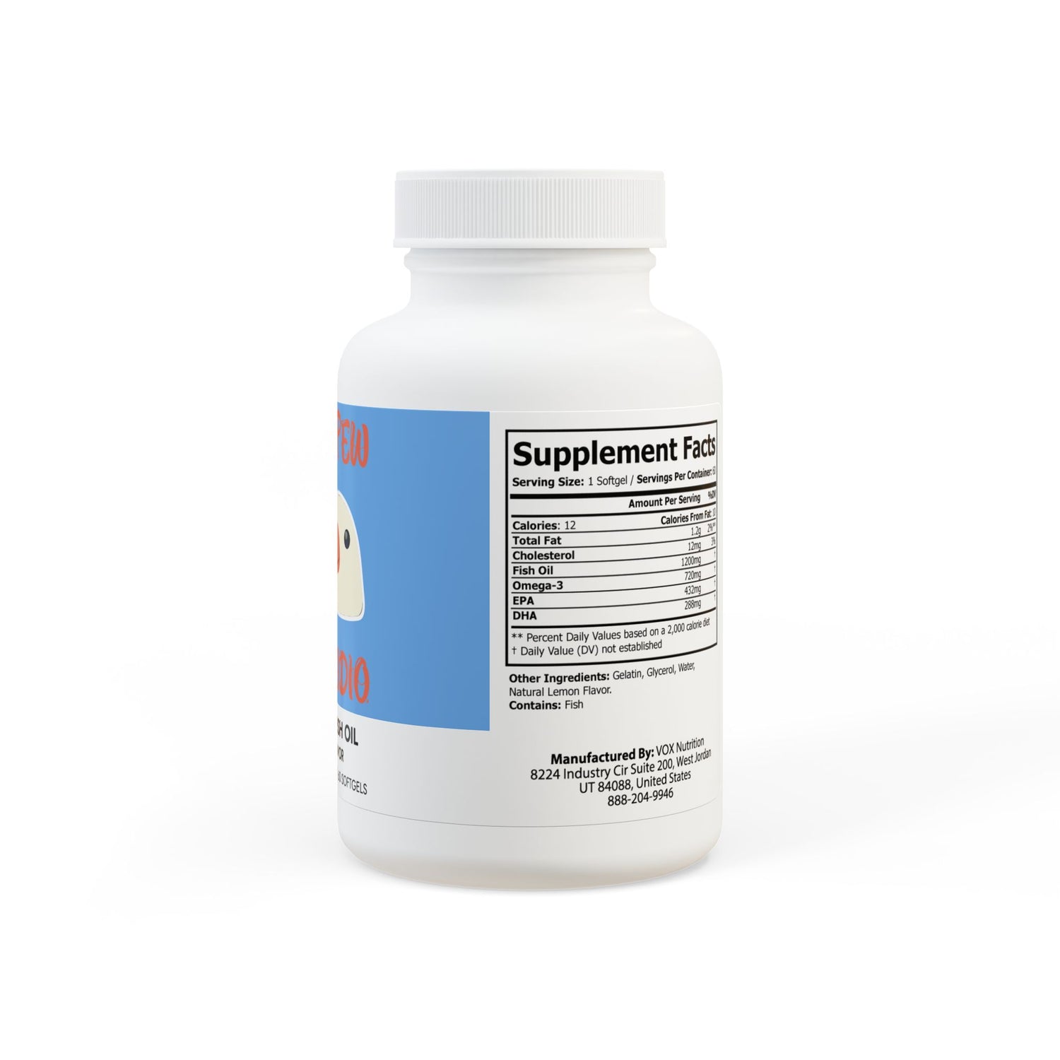 Porcodio® Healthy Line Omega 3 Fish Oil Supplement (60 Softgels) U.S.A EXCLUSIVE