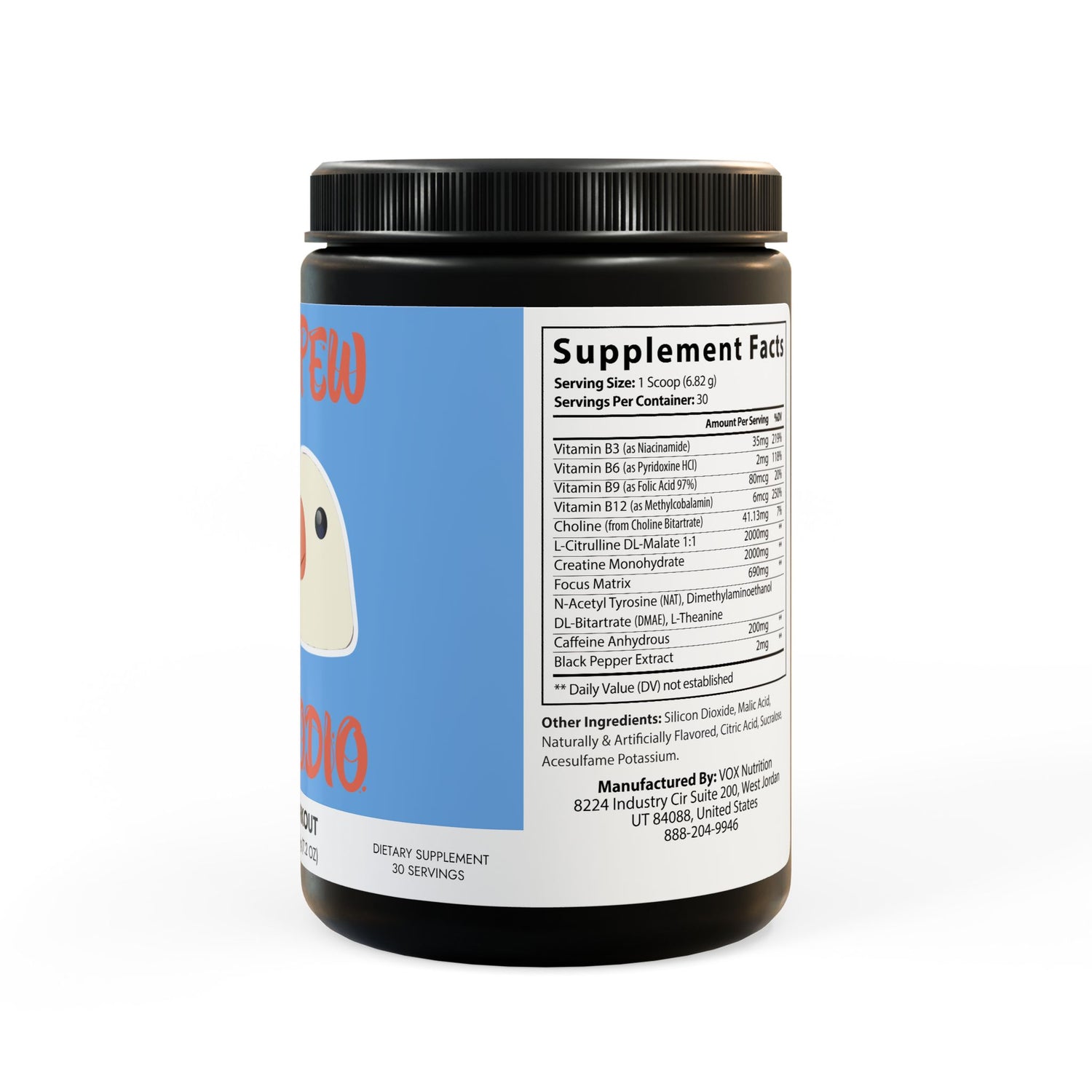 Porcodio® Healthy Line Pre-Workout Supplement, Fruit Punch (204g, 7.1oz) U.S.A EXCLUSIVE