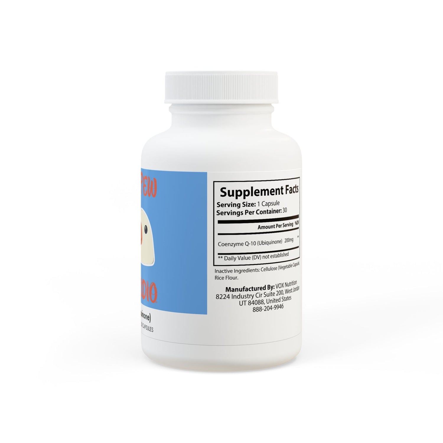 Porcodio® Healthy Line CoQ10 (Ubiquinone) Supplement (30 Capsules) U.S.A EXCLUSIVE