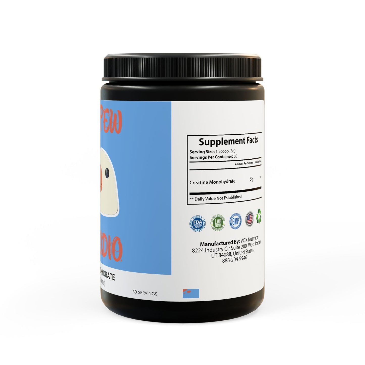 Porcodio® Healthy Line Creatine Monohydrate Supplement (300g, 10.58oz) USA EXCLUSIVE 