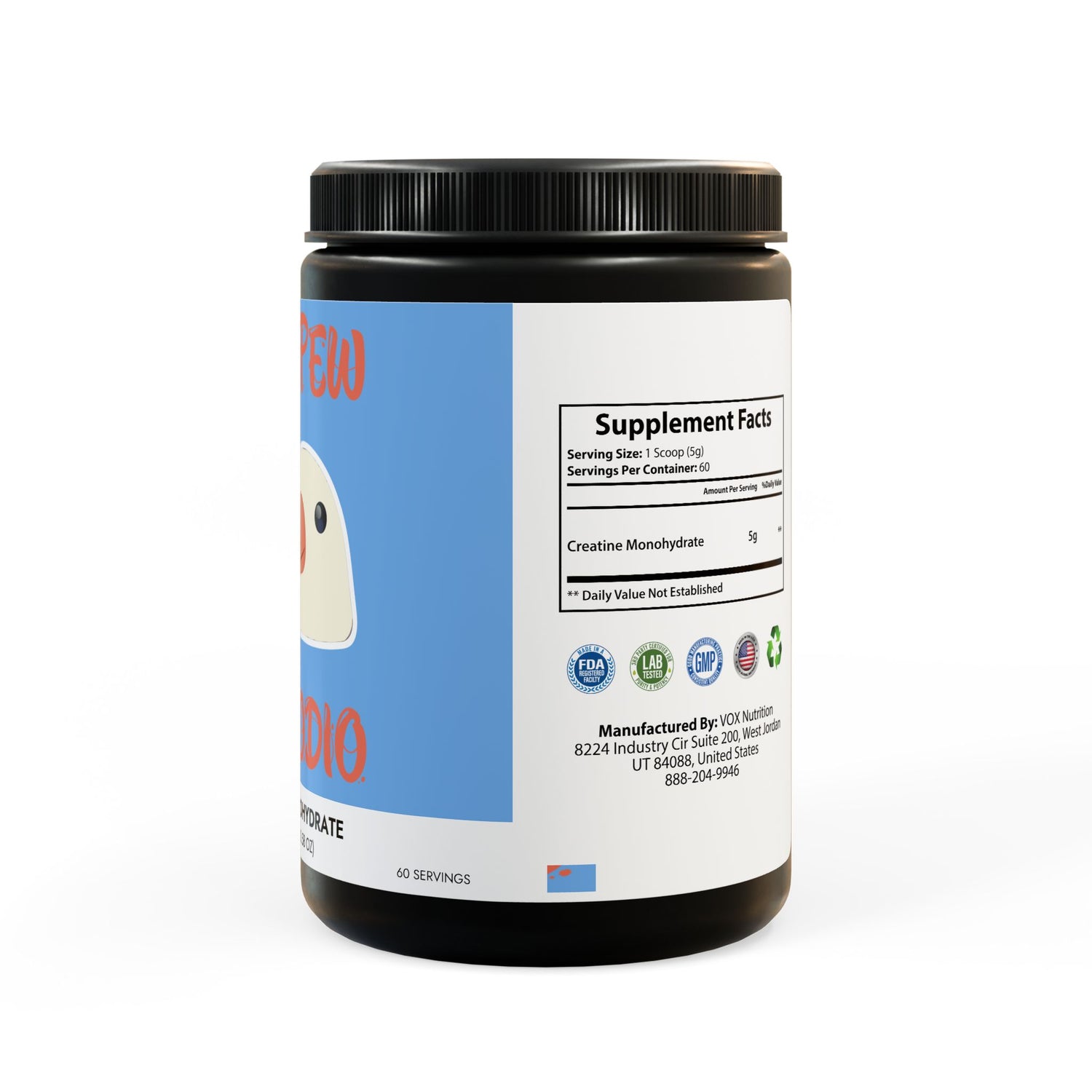 Porcodio® Healthy Line Creatine Monohydrate Supplement (300g, 10.58oz) U.S.A EXCLUSIVE