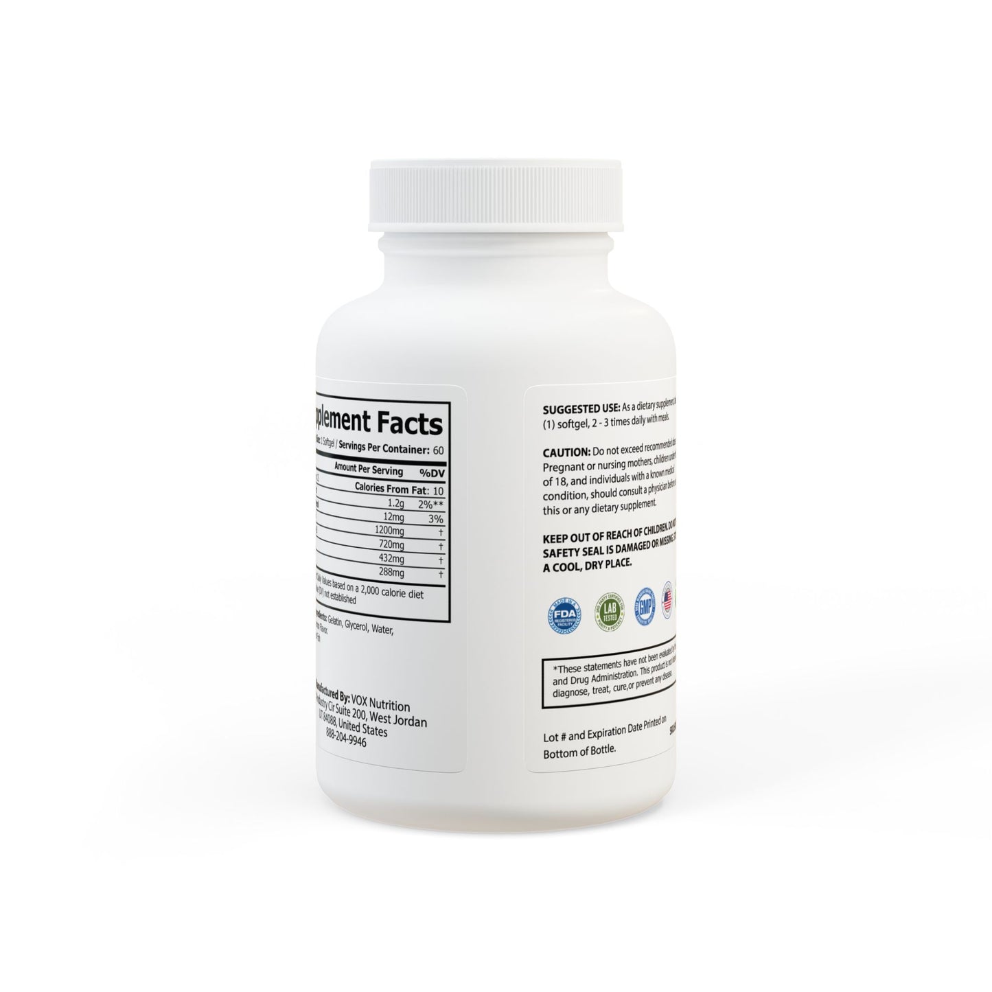 Porcodio® Healthy Line Omega 3 Fish Oil Supplement (60 Softgels) USA EXCLUSIVE 