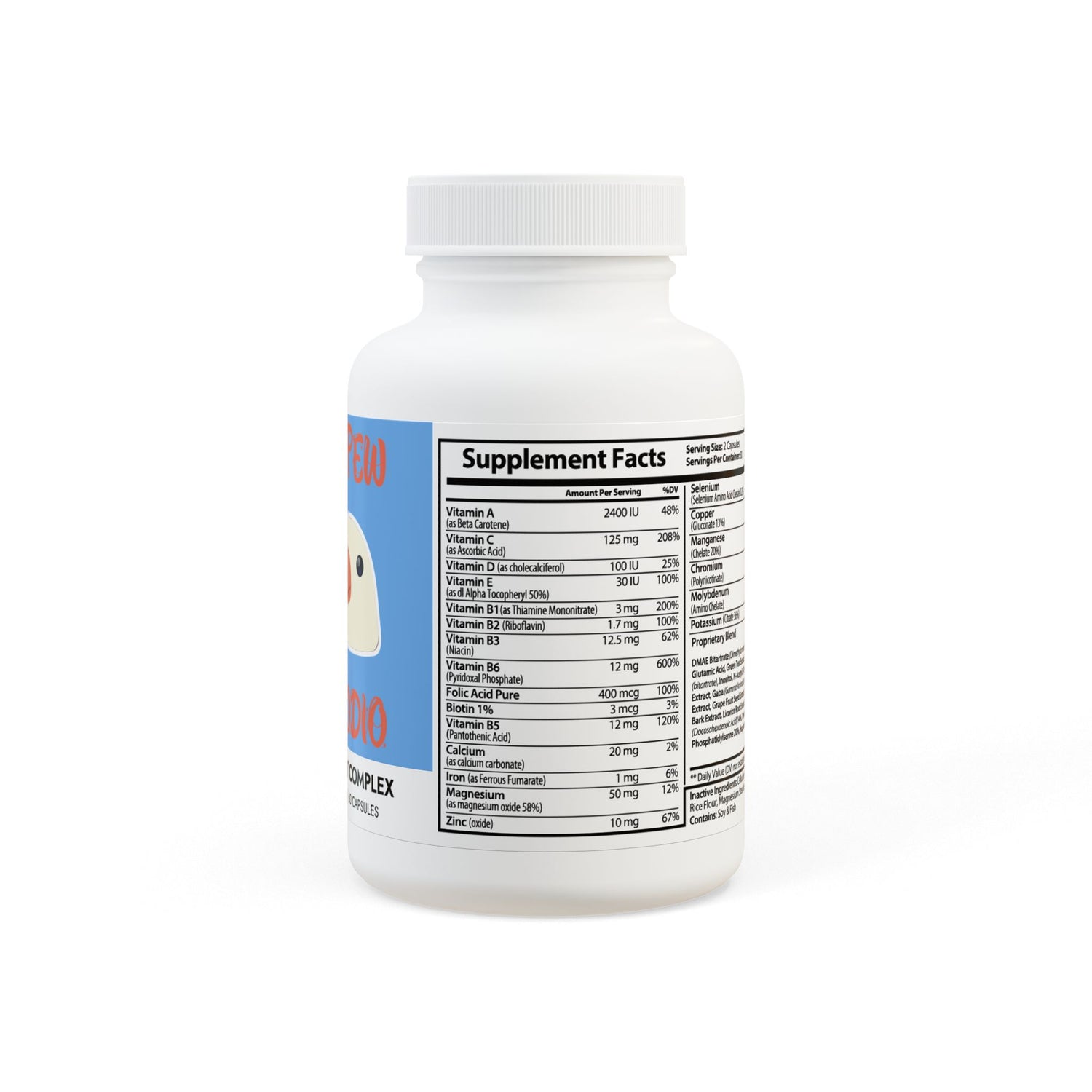 Porcodio® Healthy Line Brain Support Complex Supplement (60 Capsules) U.S.A EXCLUSIVE