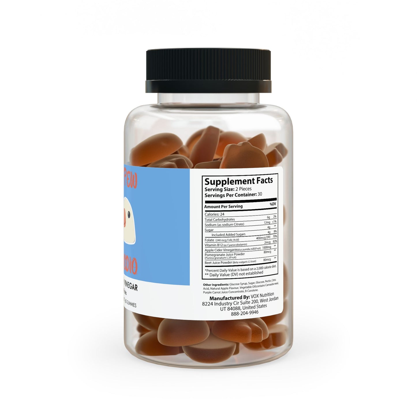 Porcodio® Healthy Line Apple Cider Vinegar Gummies (60 Gummies) USA EXCLUSIVE 