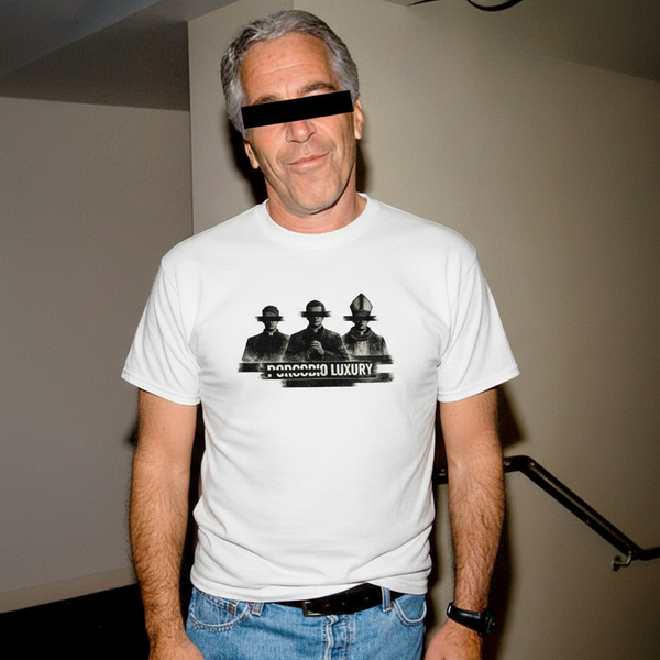 Porcodio® Luxury Censored Epstein Files Inspired Unisex organic cotton t-shirt