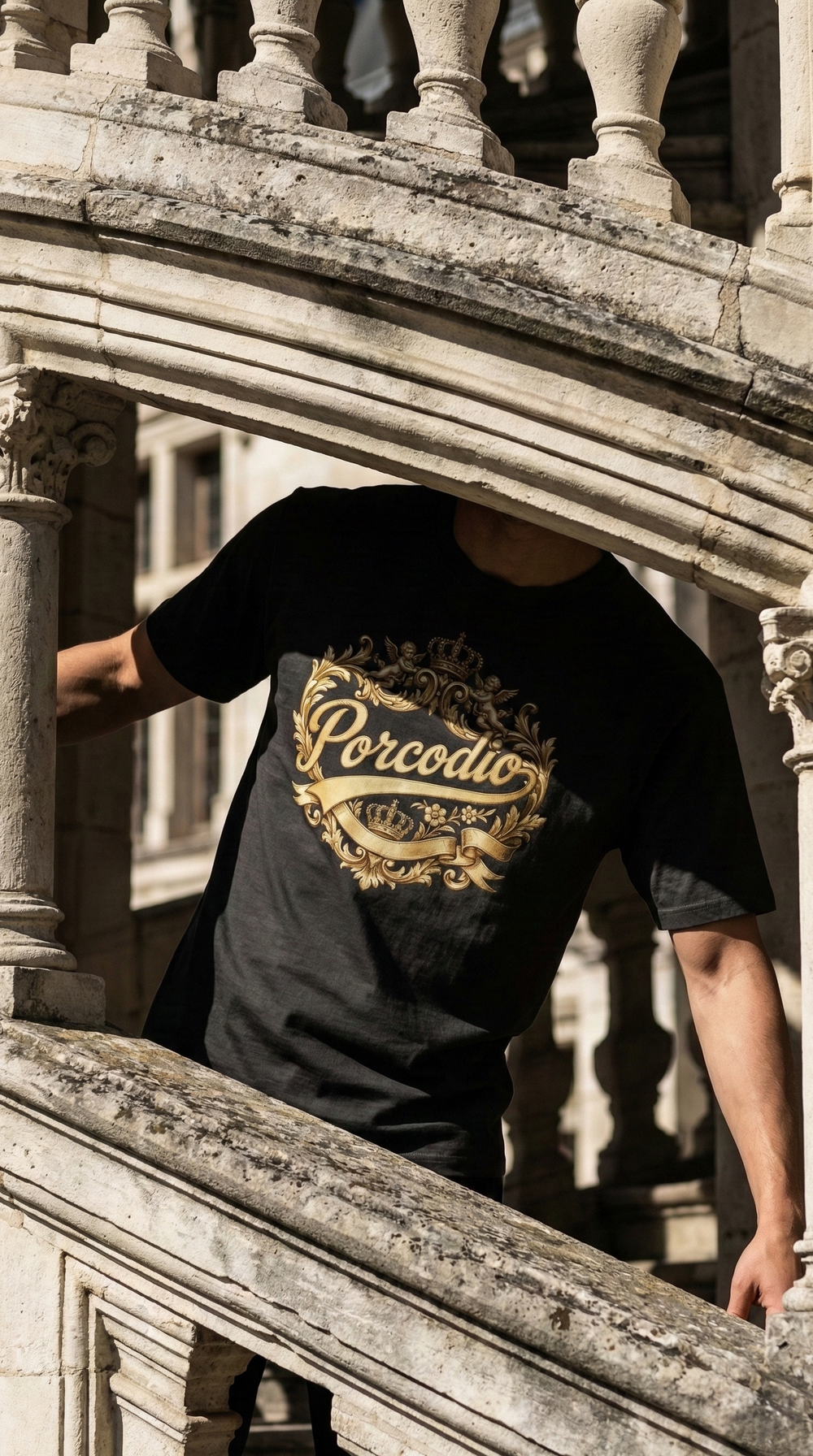 Porcodio® Luxury Only the Rich survive Aternative Logo Sacré-Cœur Oversized faded t-shirt