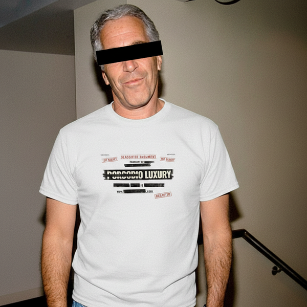 Porcodio® Luxury Censored Epstein Files Inspired Unisex organic cotton t-shirt