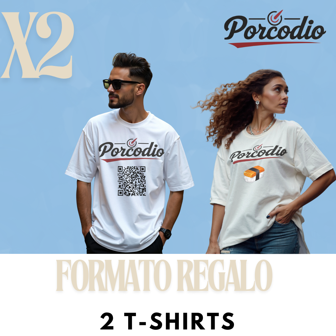 Porcodio® 2 T-shirt a scelta Formato Regalo UNISEX