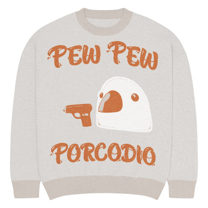 Porcodio® Pew Pew +380M Maglione girocollo dalla linea rilassata