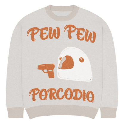 Porcodio® Pew Pew +380M Maglione girocollo dalla linea rilassata
