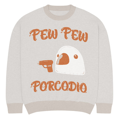 Porcodio® Pew Pew +380M Maglione girocollo dalla linea rilassata